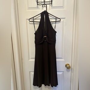 Brown Halter dress medium, by My Michelle.